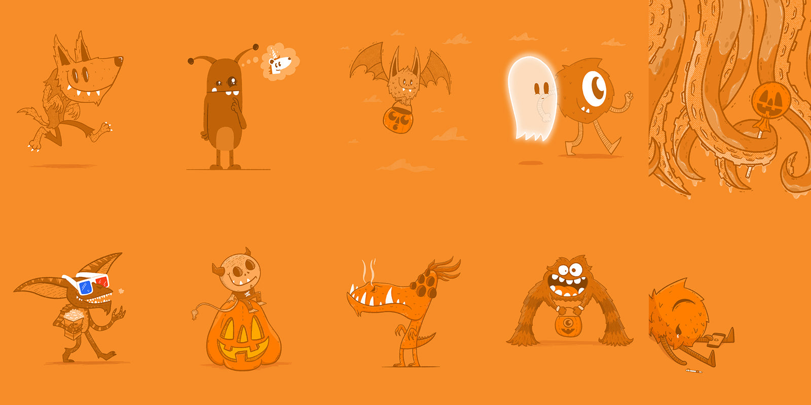 30 Days of Monsters: Drawings 21-30