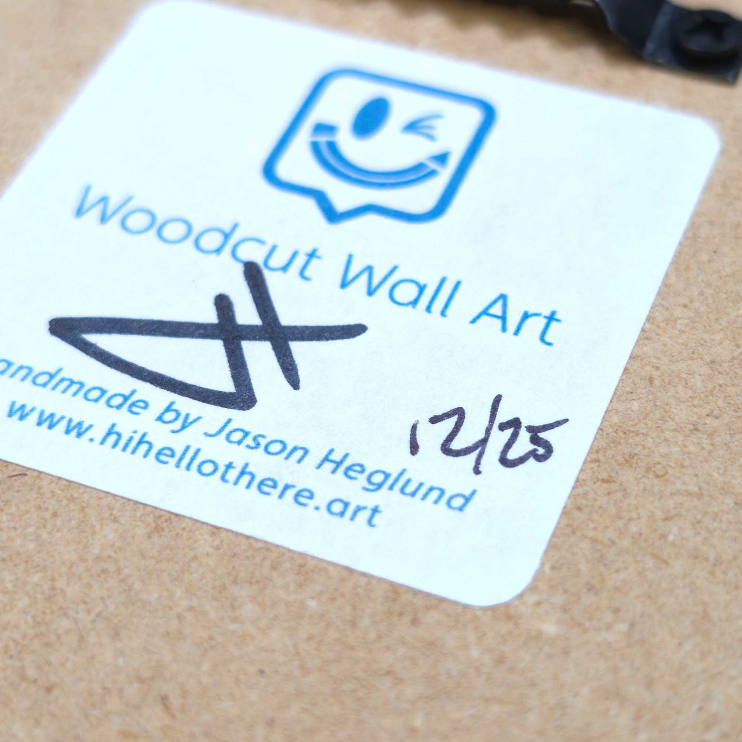 Skull | Blacklight Woodcut Wall Art 1225