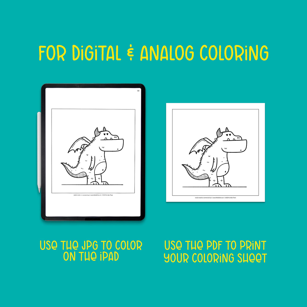 Grumpy Dragon Downloadable Coloring Sheet