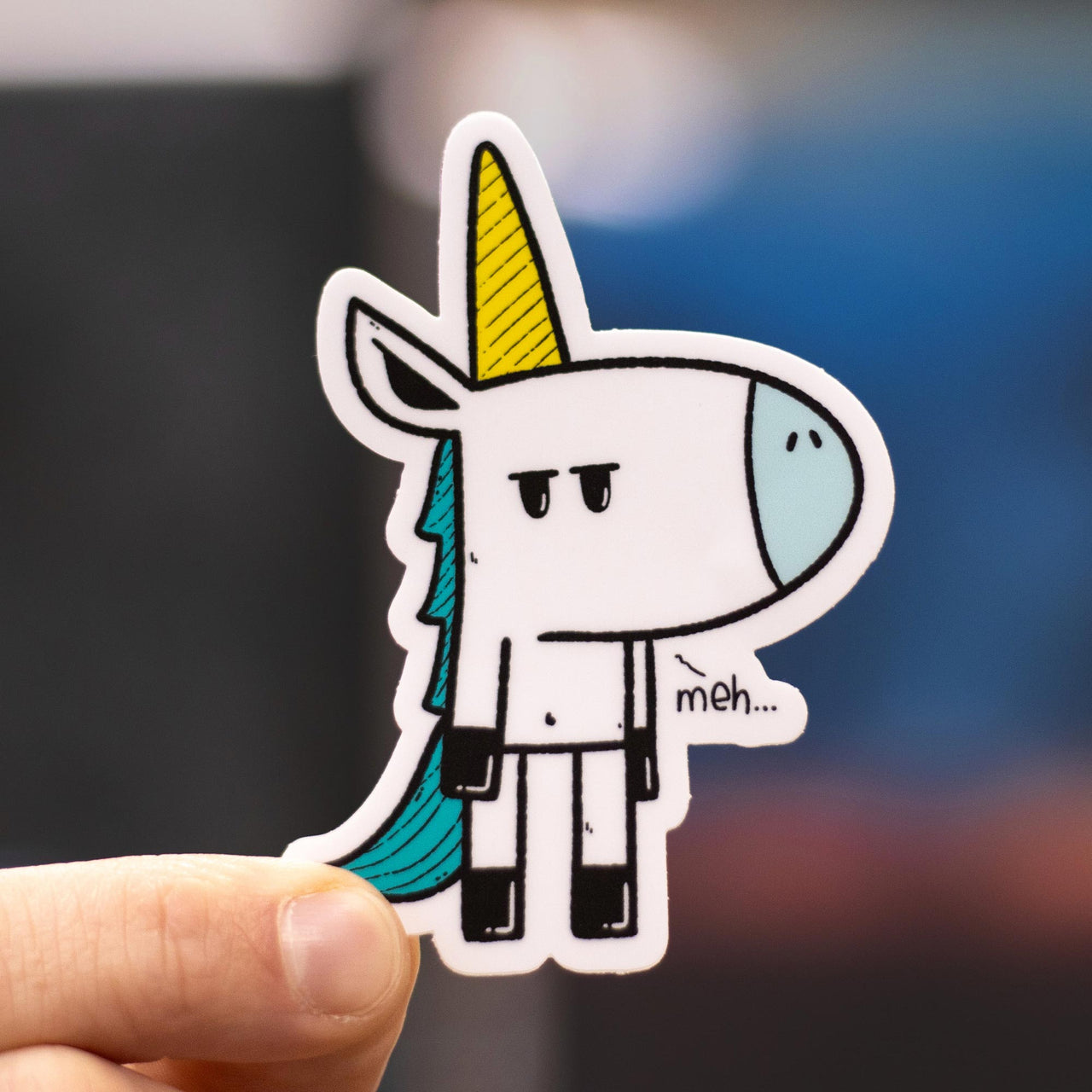 Grumpy Unicorn Sticker