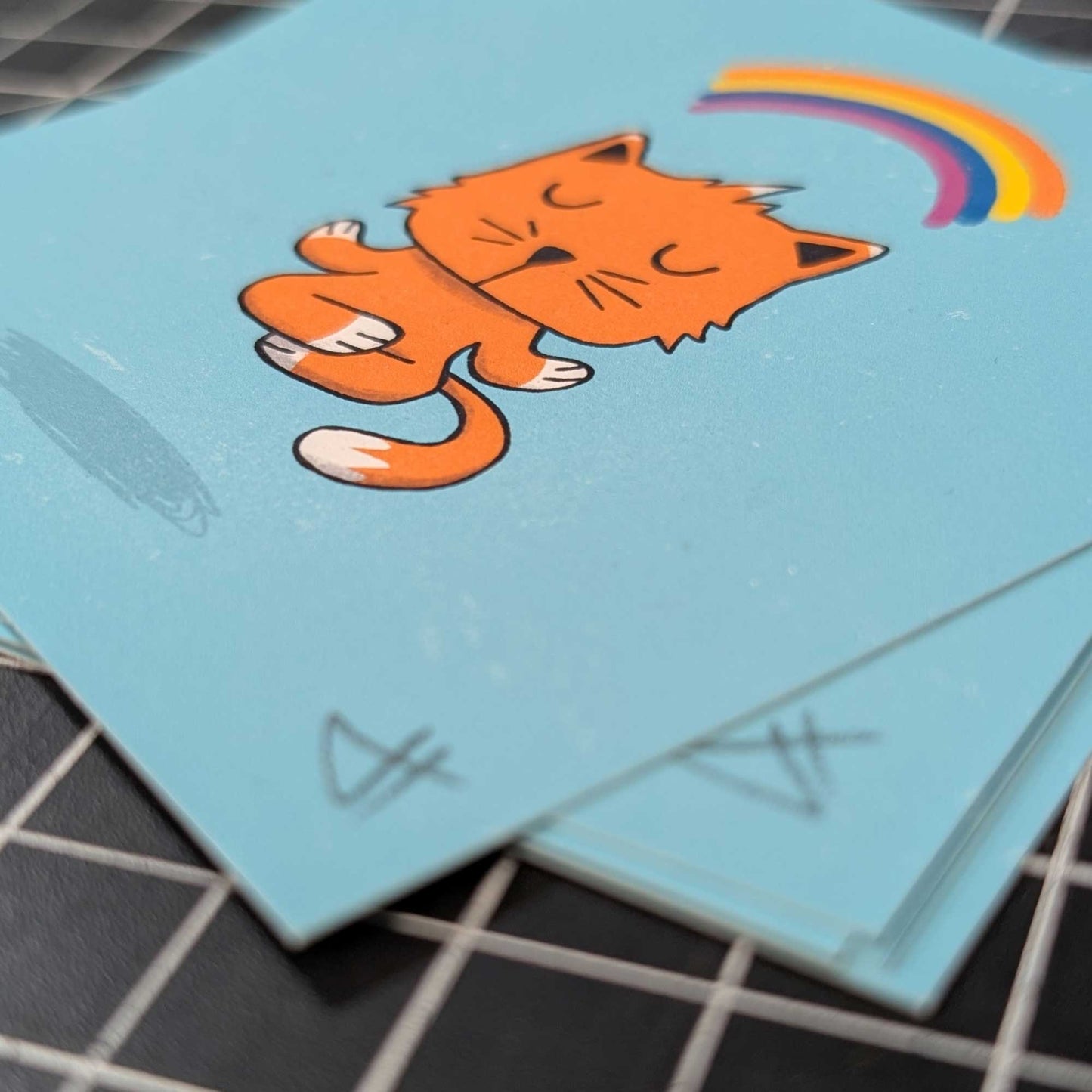 Meditating Cat | Mini Art Print