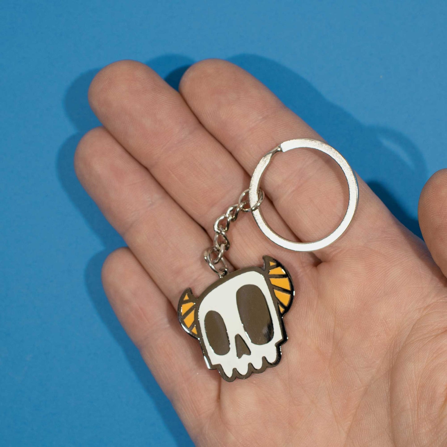 Monster Skull | Glow-in-the-Dark Enamel Keychain