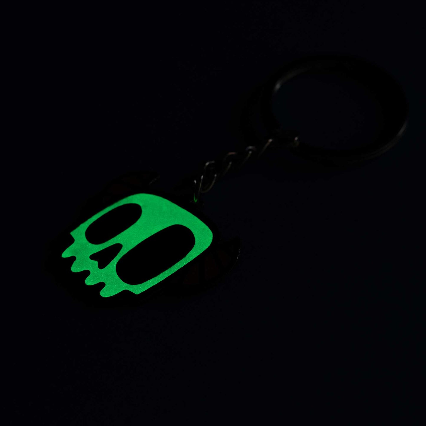 Monster Skull | Glow-in-the-Dark Enamel Keychain
