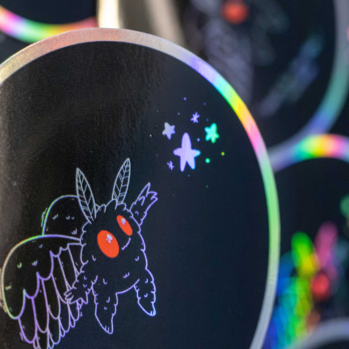 Holographic Mothman Sticker