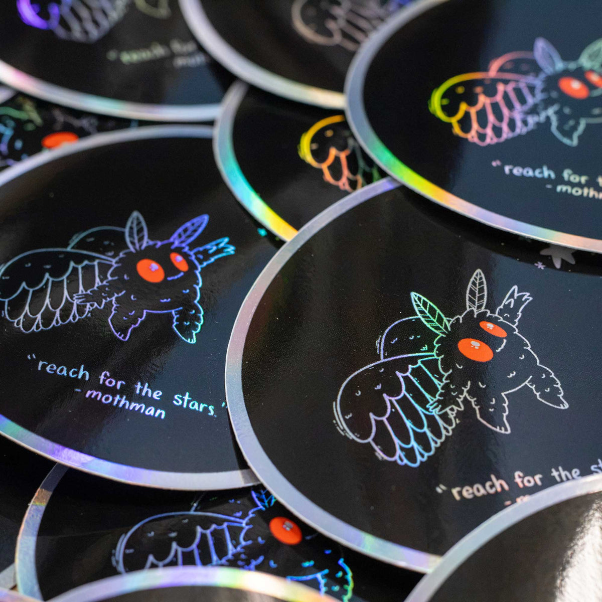 Holographic Mothman Sticker