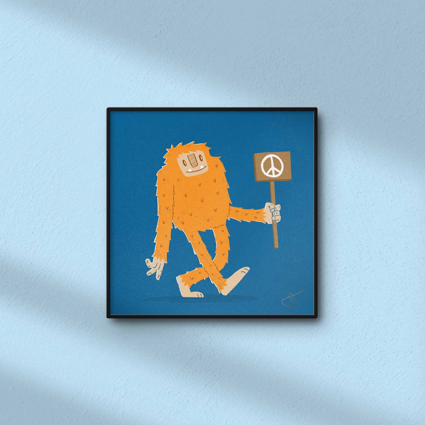 Peaceful Bigfoot | Mini Art Print