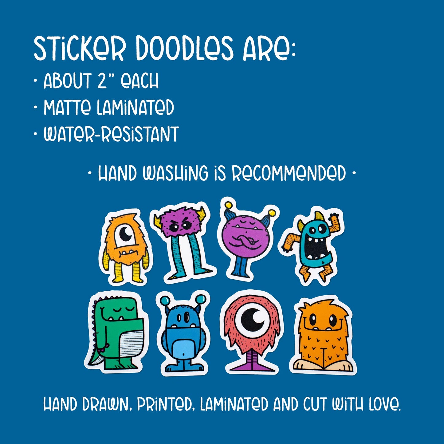 Monster Sticker Doodles - Silly Mini Sticker Pack