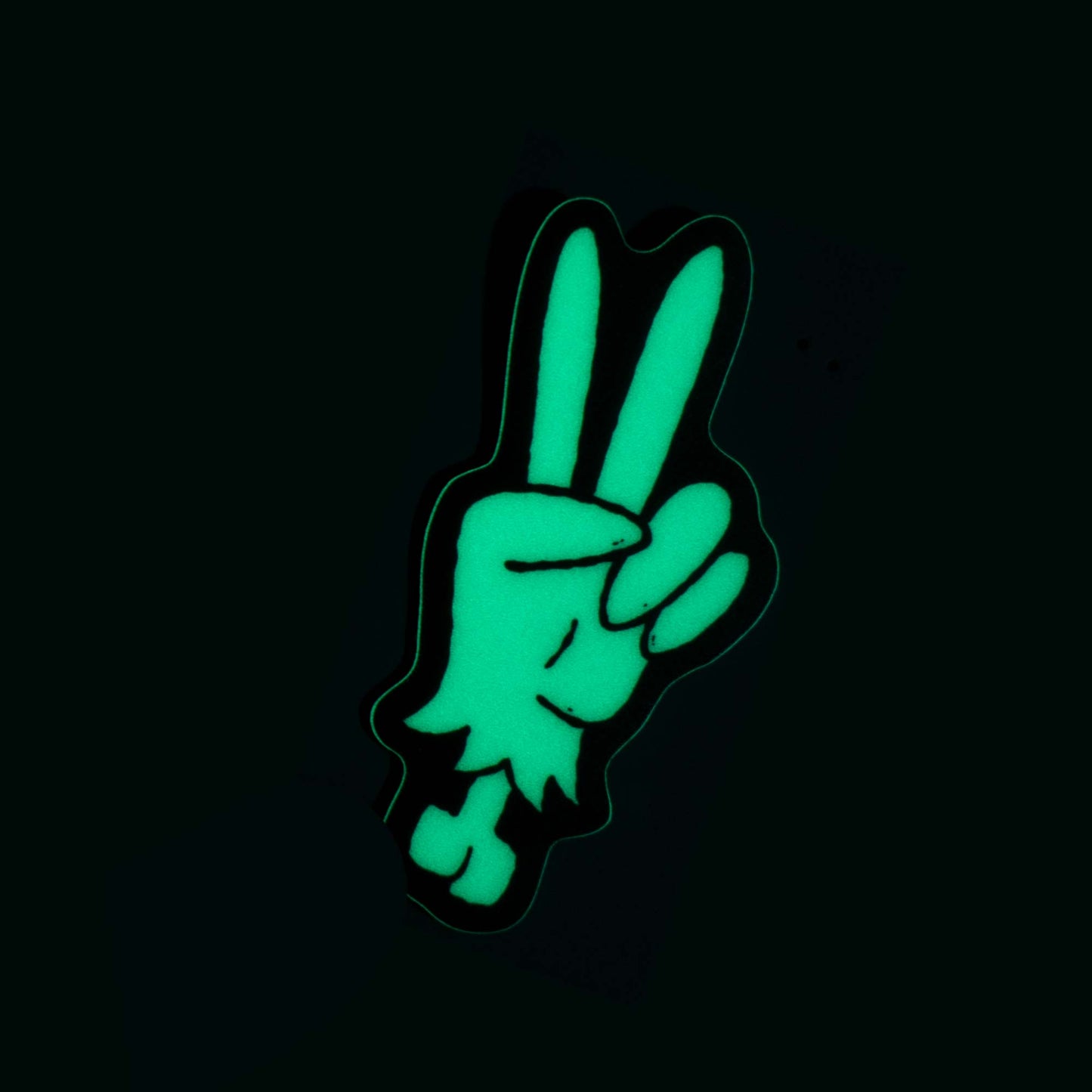 Zombie Peace Hand | Glow-in-the-Dark Sticker