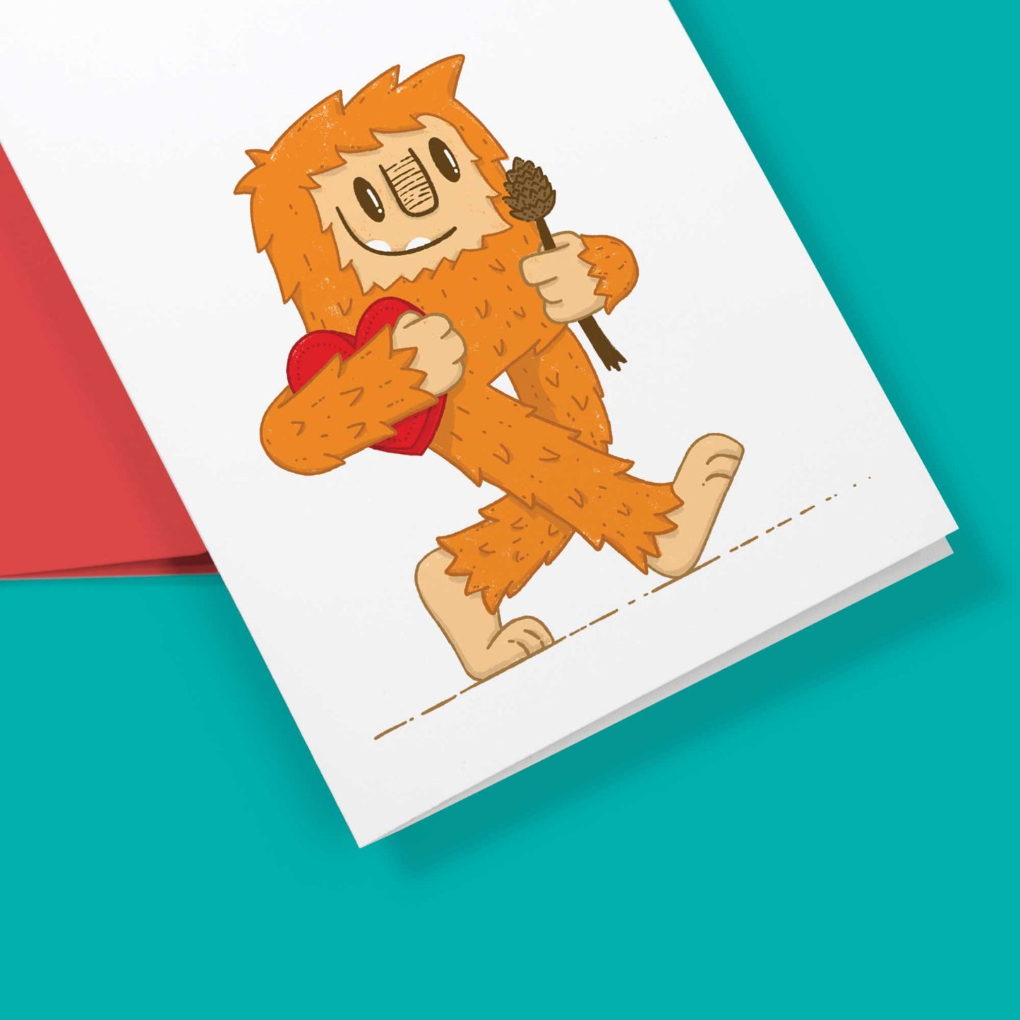 Bigfoot | Valentine's Day Note Card