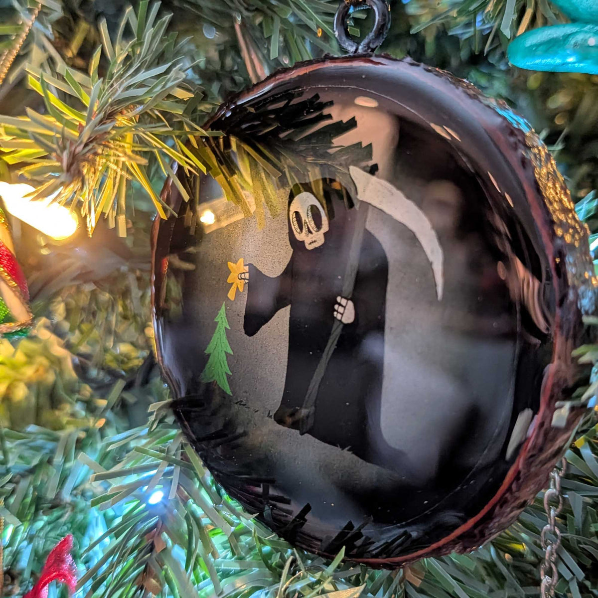 Reaper Wood & Resin Ornament