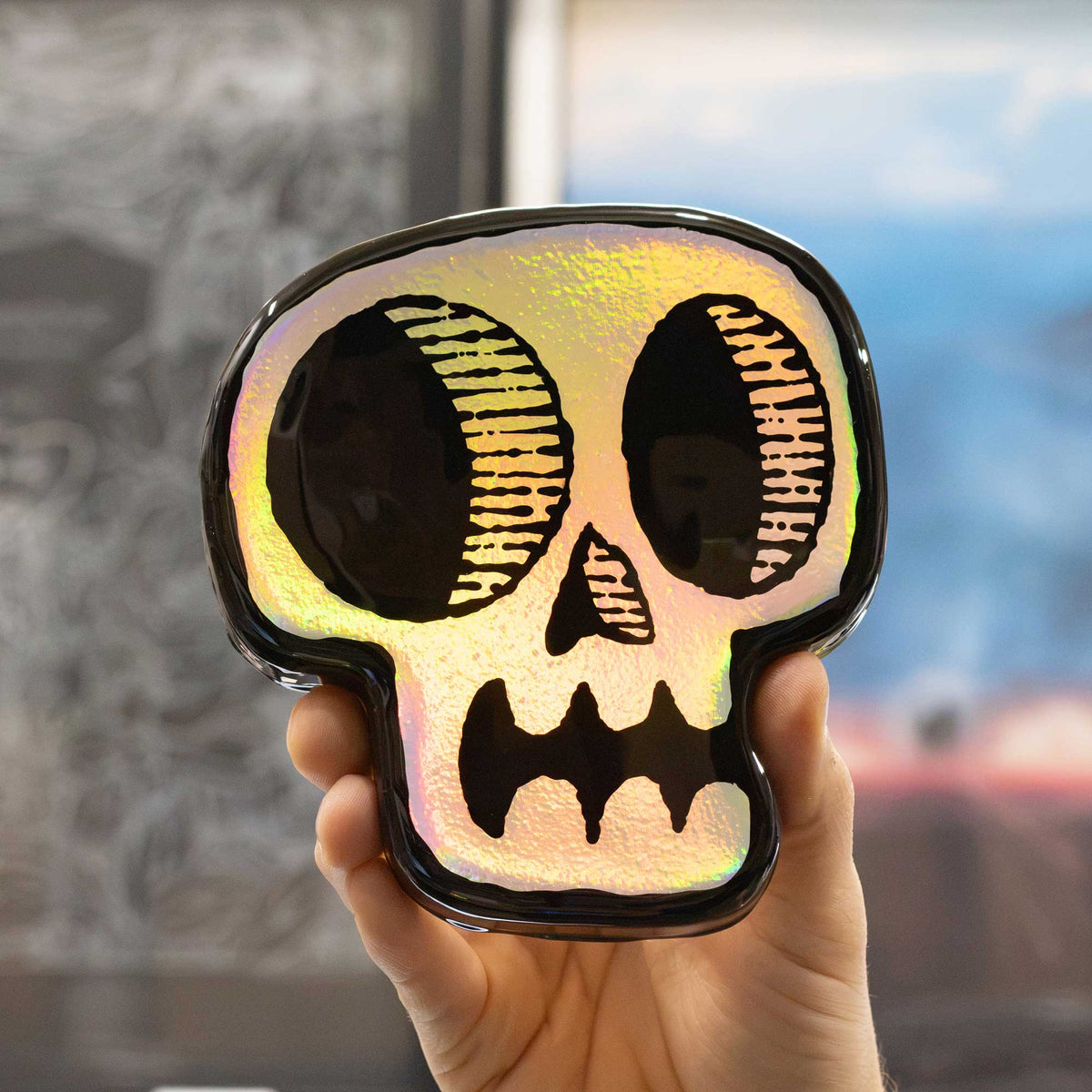 Holographic Skull | Woodcut Wall Art 1026