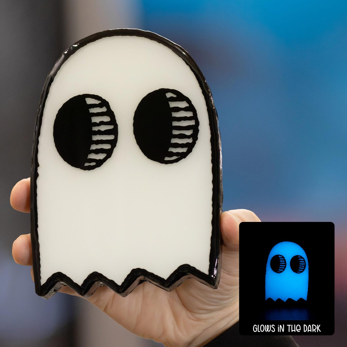 Ghostie | Glow-in-the-Dark Woodcut Wall Art