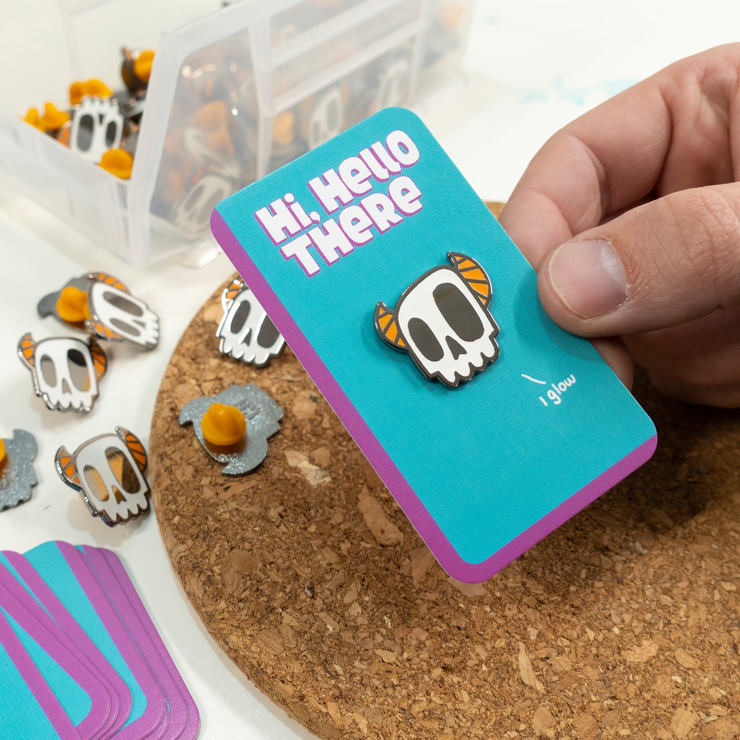 Monster Skull | Glow-in-the-Dark Enamel Pin