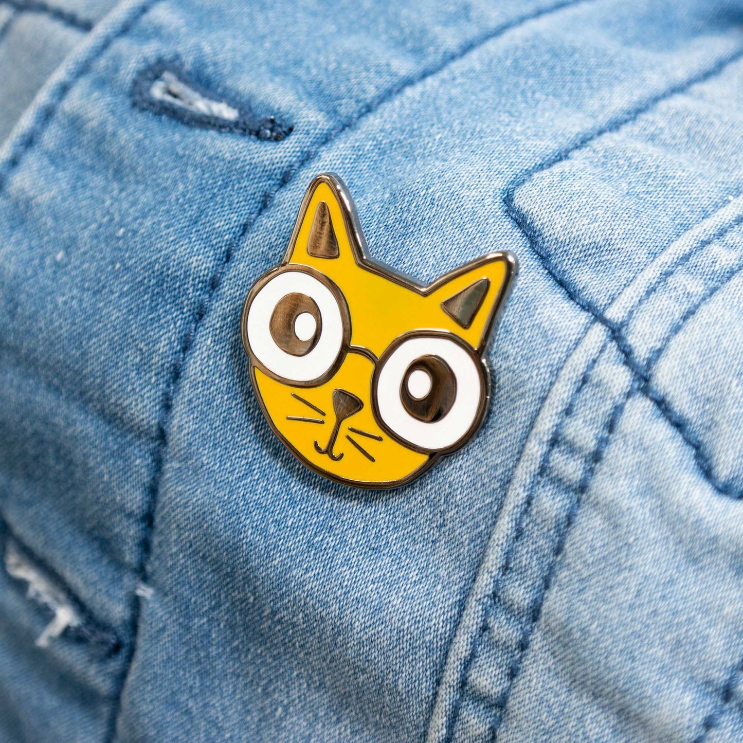 Cat with Glasses | Hard Enamel Pin