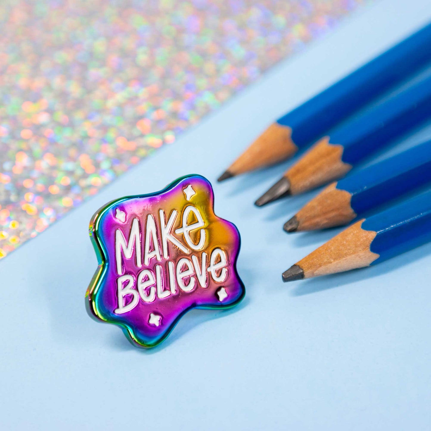 Make Believe | Rainbow Plated Enamel Pin