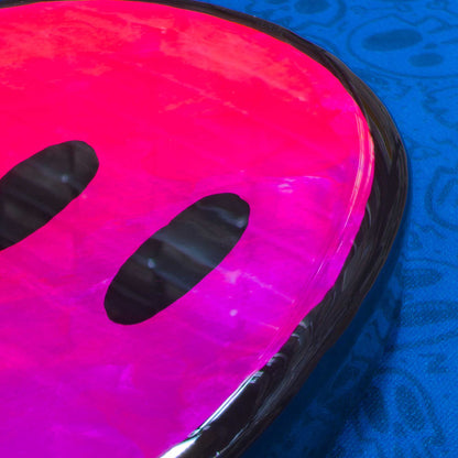 Fred the Ghost | Red and Purple Blacklight Woodcut Wall Art 1225