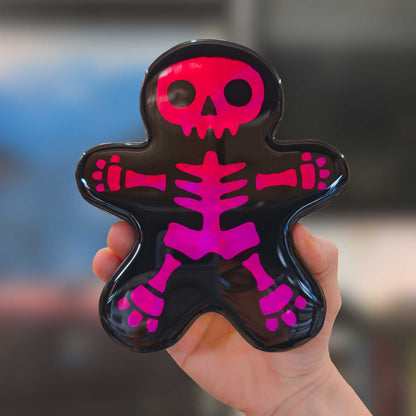 Gingerbread Skelly | Blacklight Woodcut Wall Art 1225