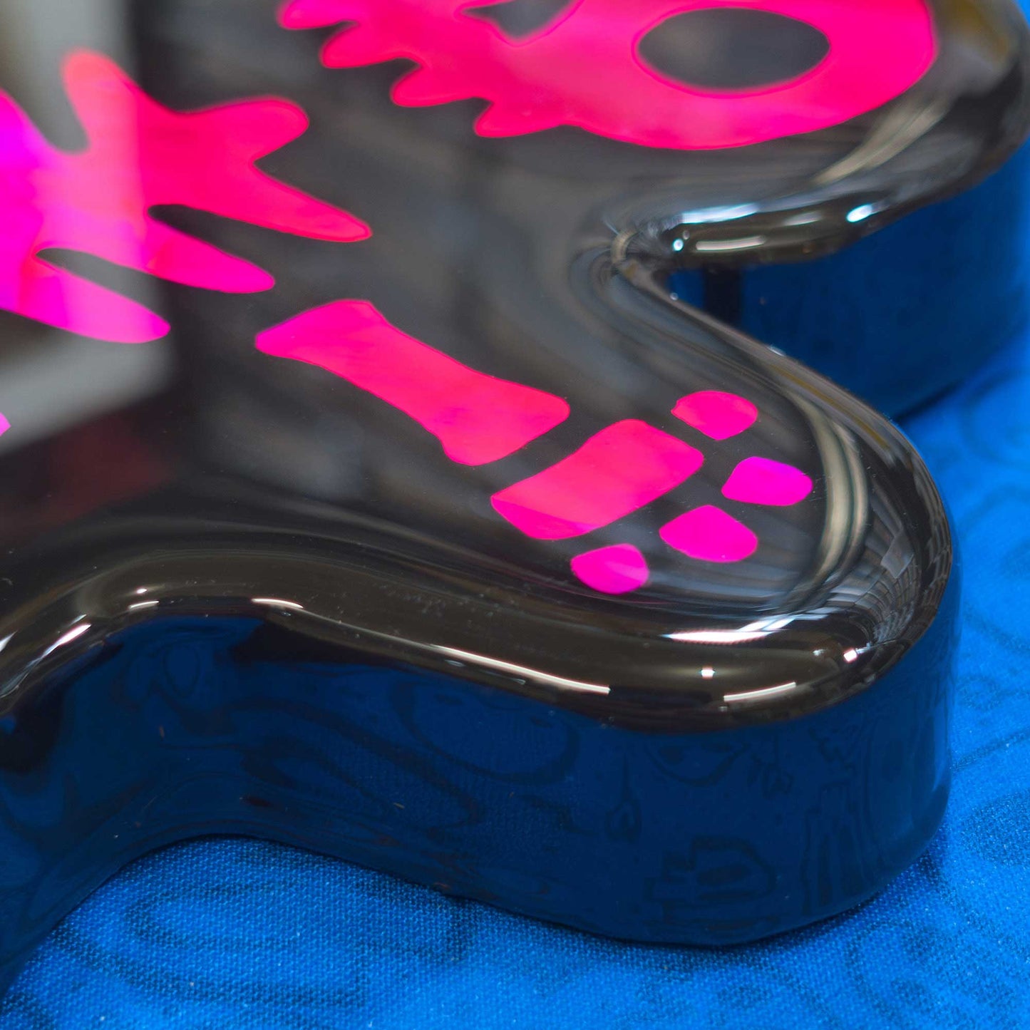 Gingerbread Skelly | Blacklight Woodcut Wall Art 1225