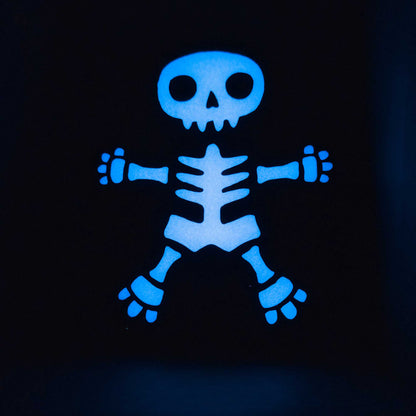 Gingerbread Skelly | Glow in the Dark Woodcut Wall Art 1225