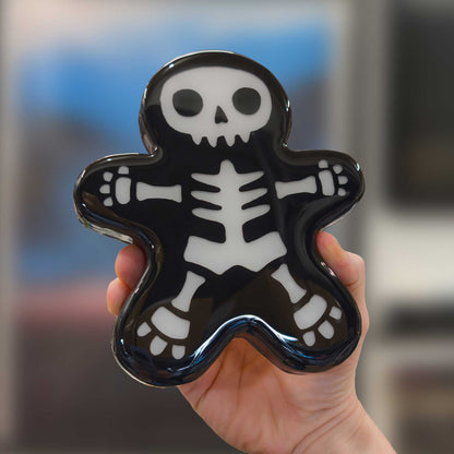 Gingerbread Skelly | Glow in the Dark Woodcut Wall Art 1225
