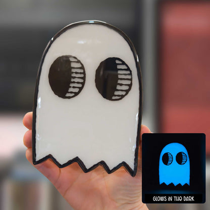 Glowy Ghostie | Glow in the Dark Woodcut Wall Art 1225