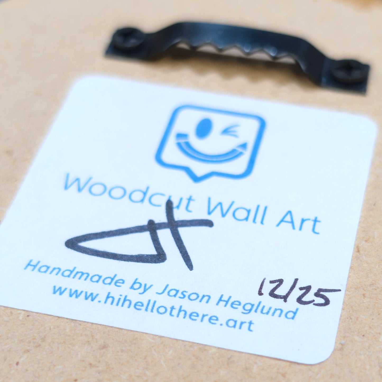 Glowy Ghostie | Red Blue Blacklight Woodcut Wall Art 1225