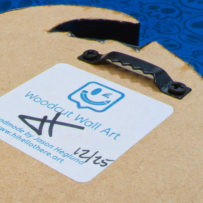 Krampus | Glow in the Dark Woodcut Wall Art 1225