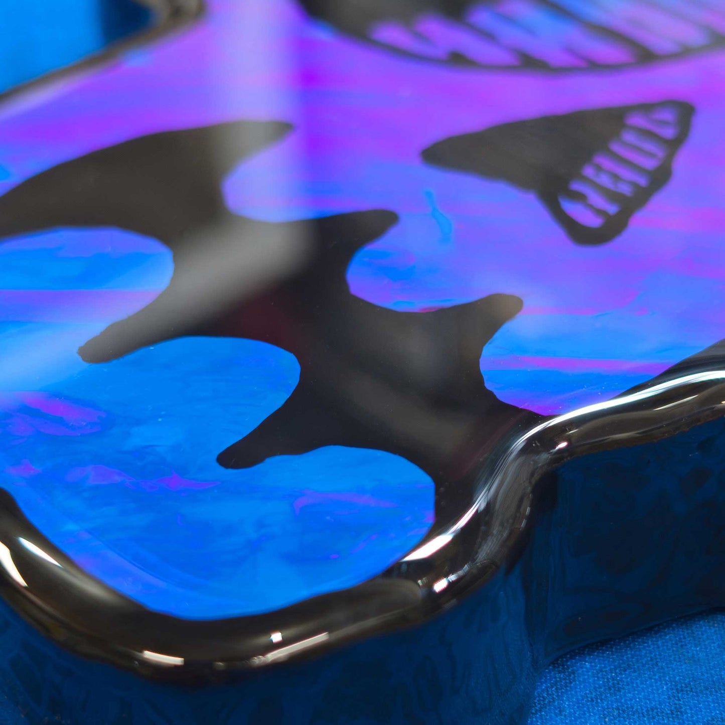 Skull | Purple Woodcut Wall Art 1225