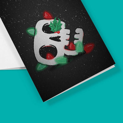 Holly Skull | Christmas Card