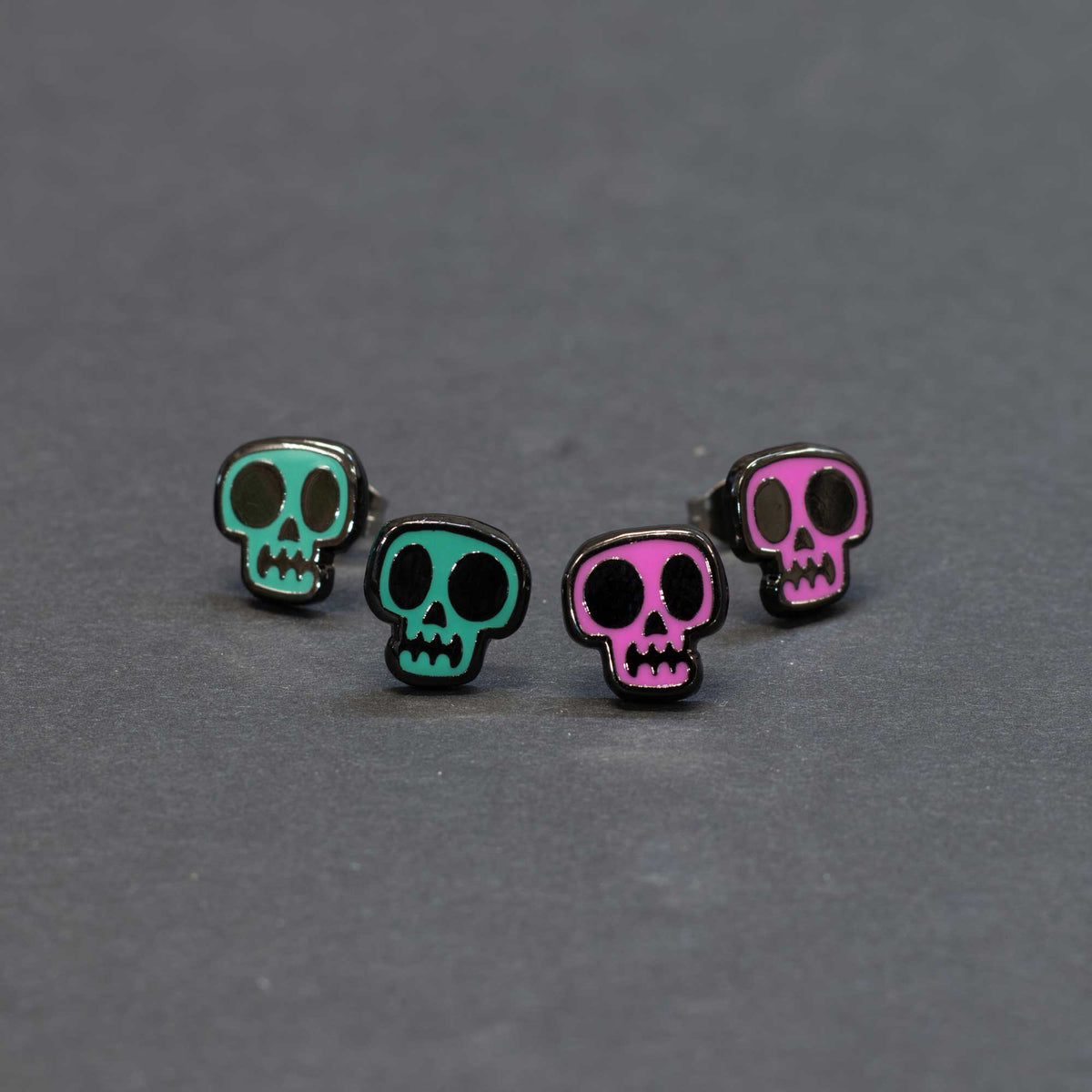 Color Skulls Earring Set