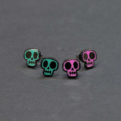 Color Skulls Earring Set