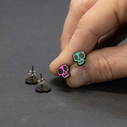 Color Skulls Earring Set