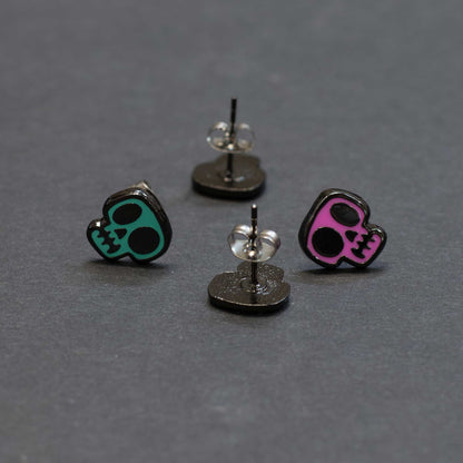 Color Skulls Earring Set