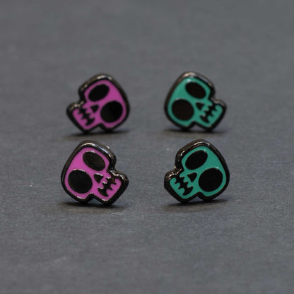 Color Skulls Earring Set