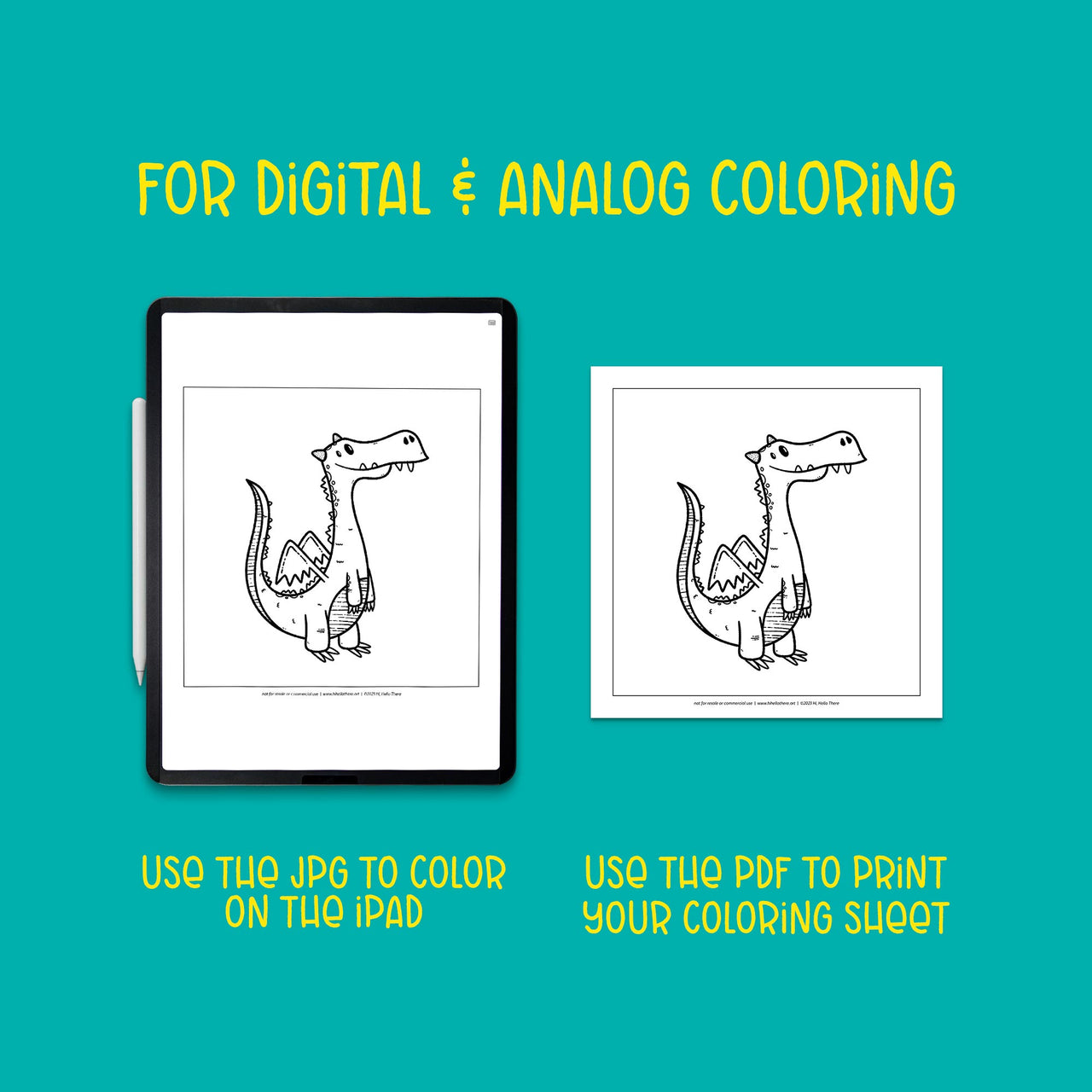 Derpy Dragon Downloadable Coloring Sheet