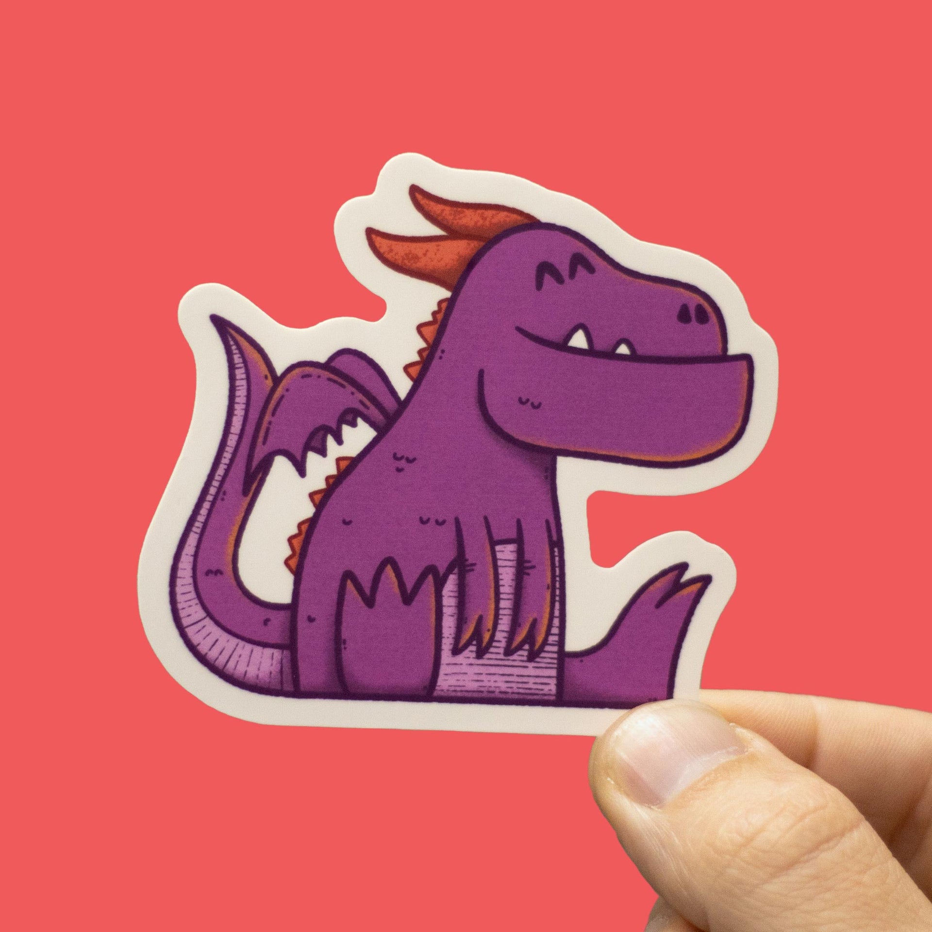 A purple dragon sticker