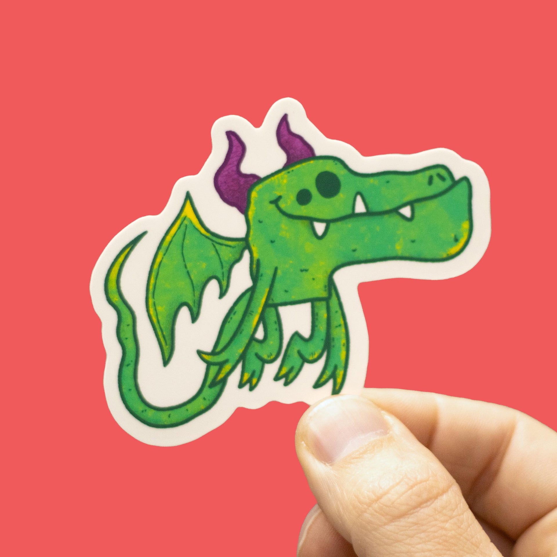 a green dragon sticker