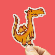an orange dragon sticker
