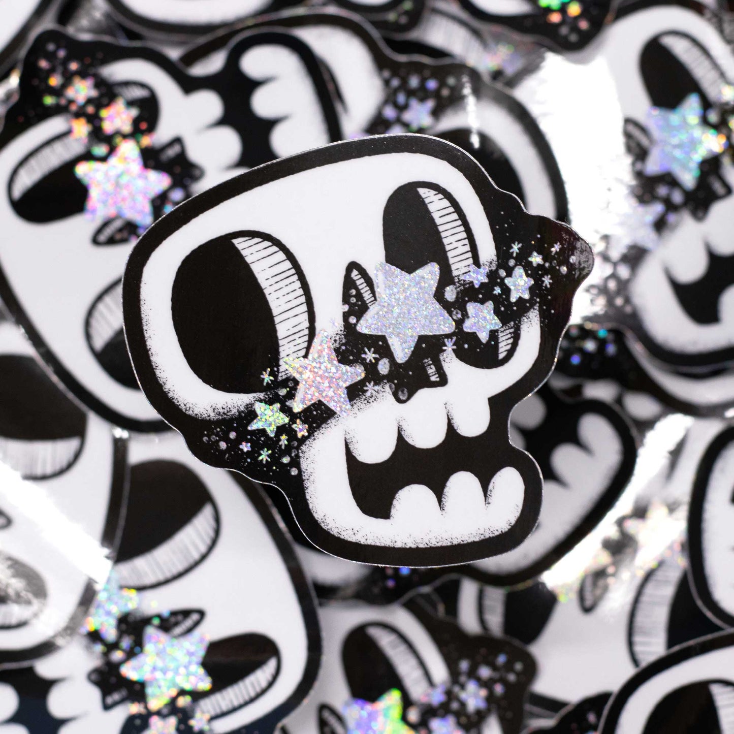 Existential Skull | Glitter Sticker