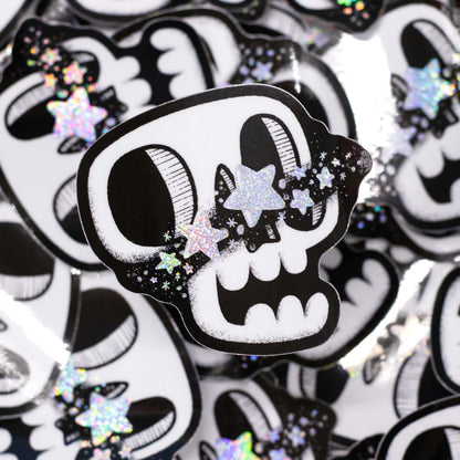 Existential Skull | Glitter Sticker