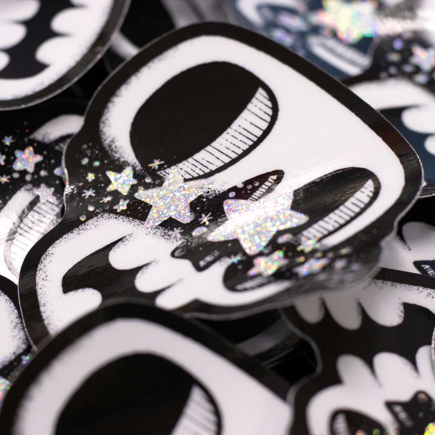 Existential Skull | Glitter Sticker