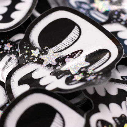 Existential Skull | Glitter Sticker