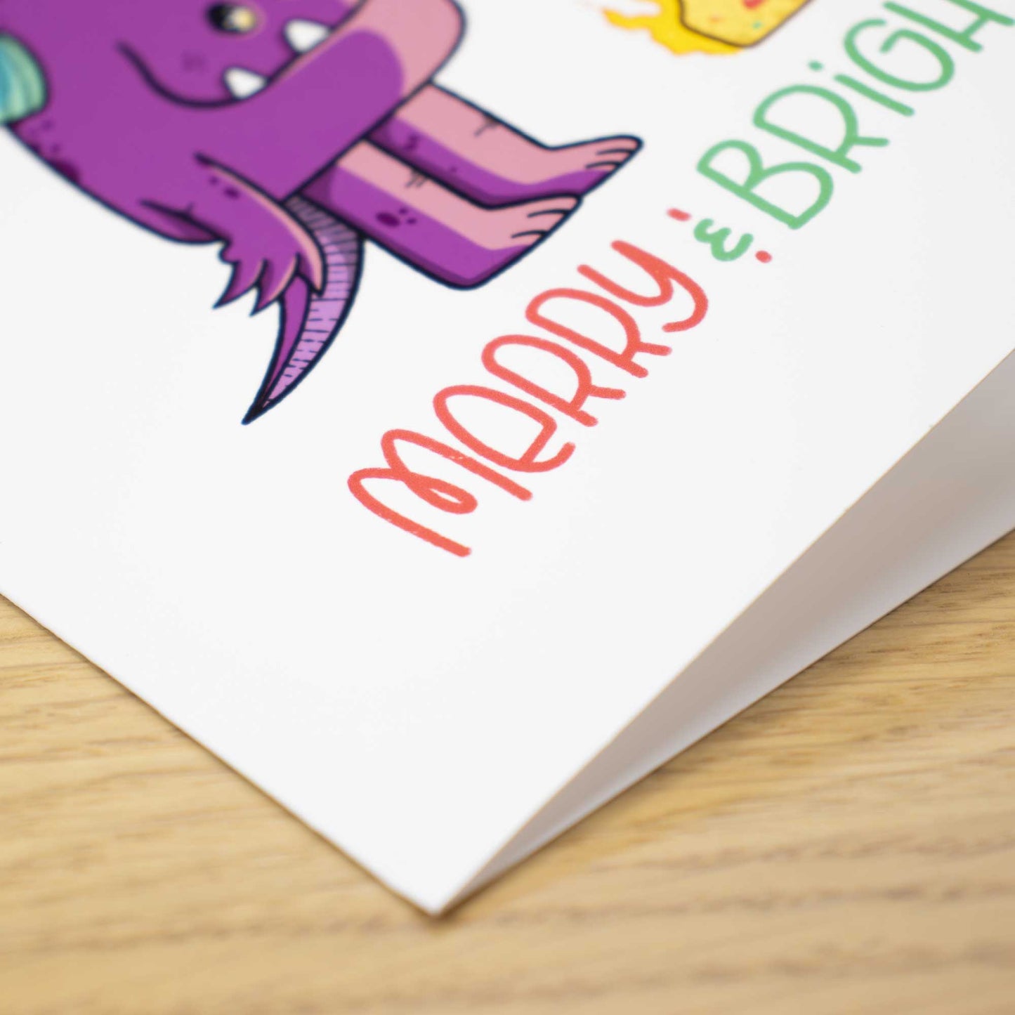 Flaming Fruitcake Blank Christmas Card