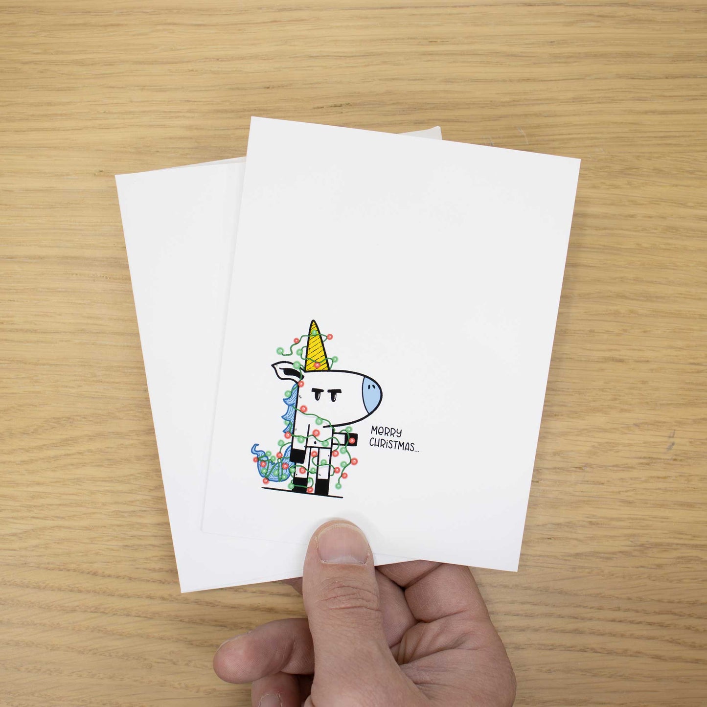 Grumpy Christmas Unicorn | Blank Christmas Card