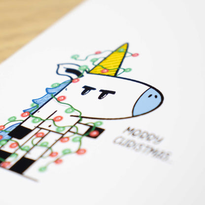 Grumpy Christmas Unicorn | Blank Christmas Card
