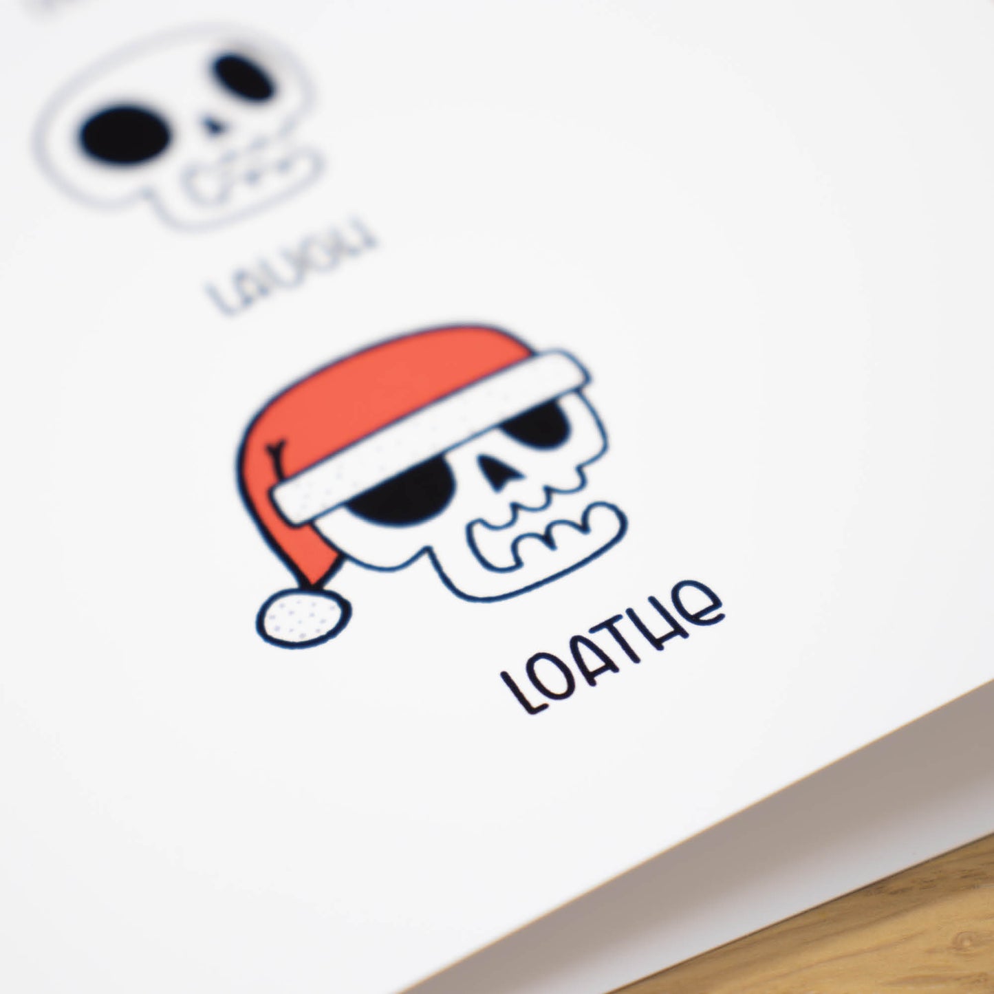 Live Laugh Loathe Blank Christmas Card