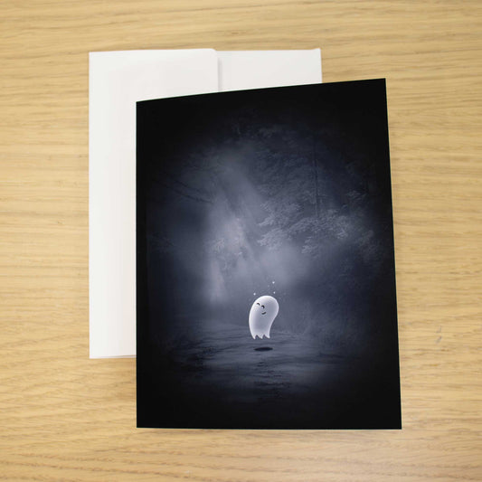 Ghostly Moonlight | Thinking of You Blank Greeting Card