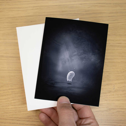 Ghostly Moonlight | Thinking of You Blank Greeting Card