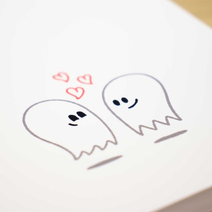 Ghosts in Love Romantic Blank Greeting Card