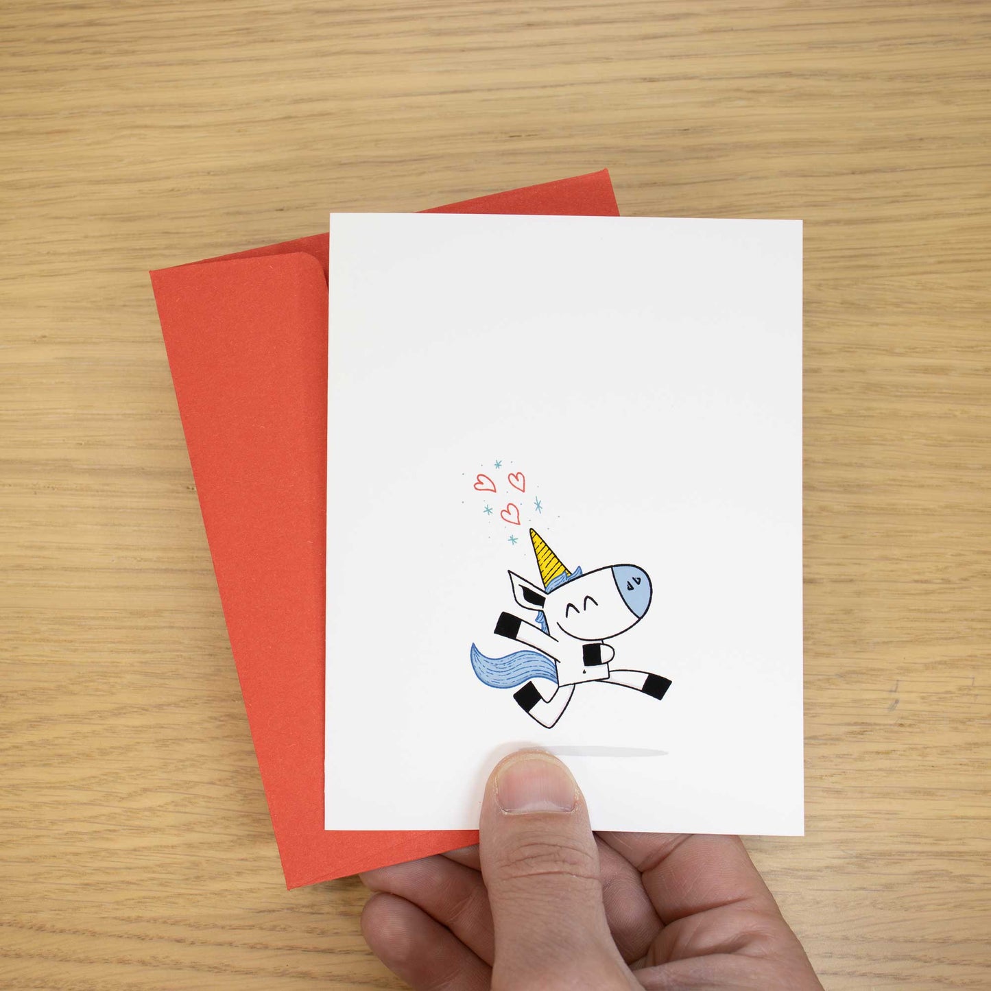 Romantic Unicorn Blank Greeting Card